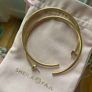 Sheila Fajl gold hoops NWOT